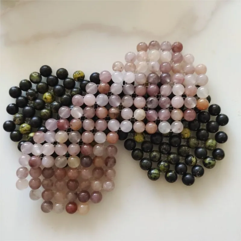 

Natural Jade Mask Healing Stone Woven Bead Shade Cold Compress Massage Relieve Eye Fatigue Sleep Aid Eye Care Tools