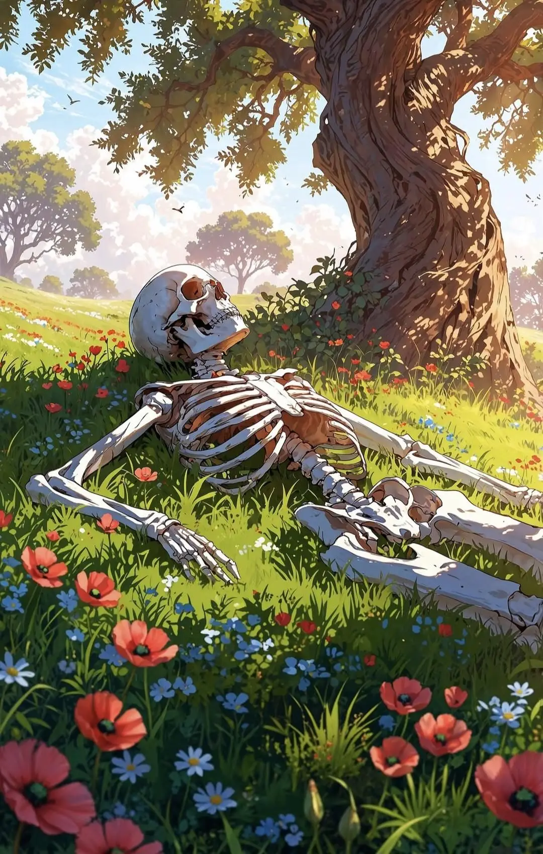 500/1000/1200/2000 PCS Jigsaw Puzzles Abstract Skeleton Sunbathing Family Activity Games for Gameroom Bedroom Gifts Home Decor