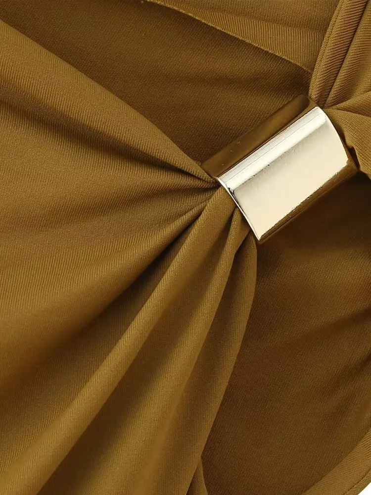 NLZG Asimmetrico Corto Top Donna Off Spalla Crop Top Donna 2025 Estate Nuovo Top Femminile Streetwear Casual T-shirt Top