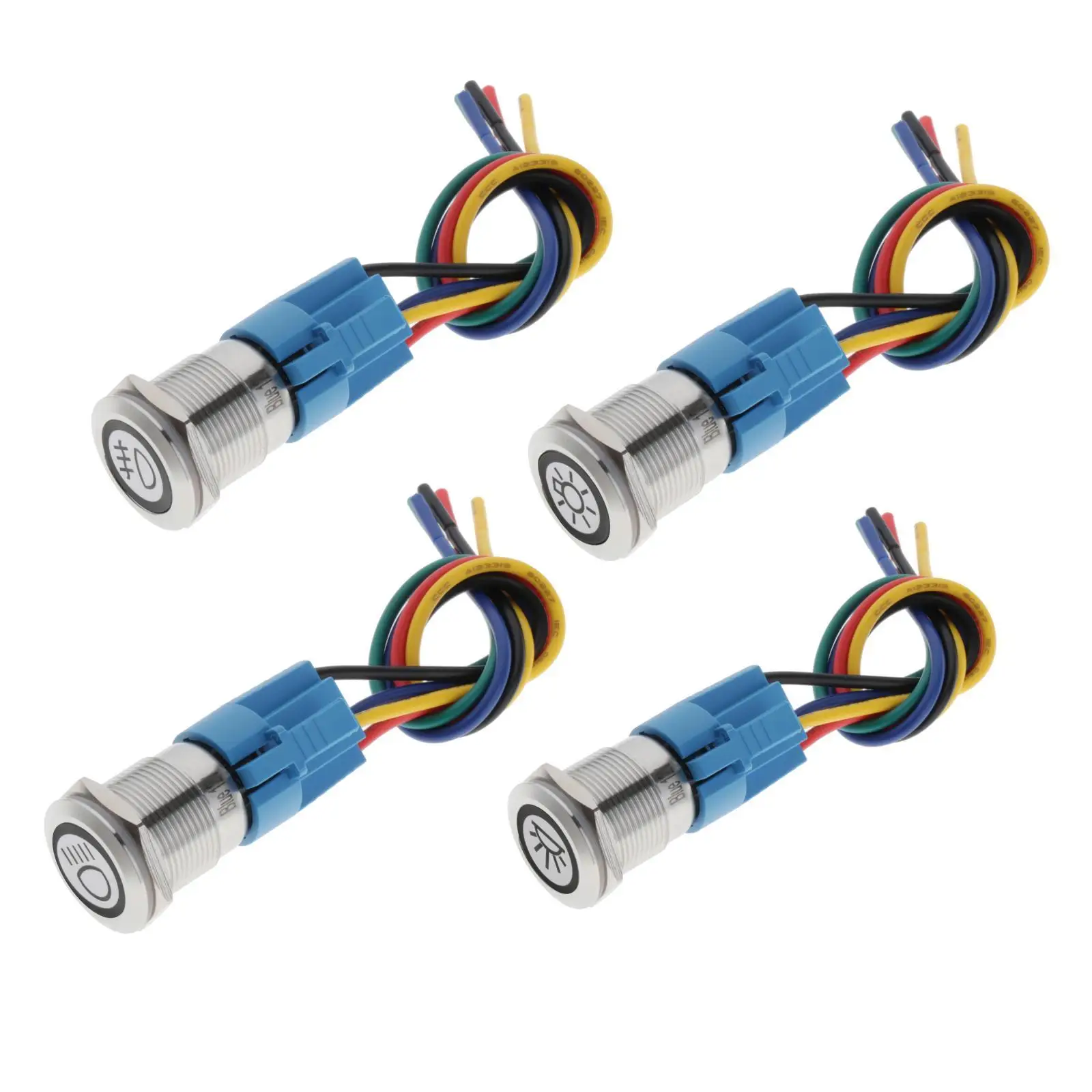 

Металлический кнопочный переключатель с защелкой 9 мм 5A 2 для морских спортивных транспортных средств