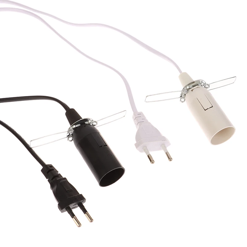 EU Plug 1.8m Power Cord Cable E14 Socket Lamp Base With Switch Wire Salt Lamp Pendant LED Bulb Hang Lamp Suspension Holder