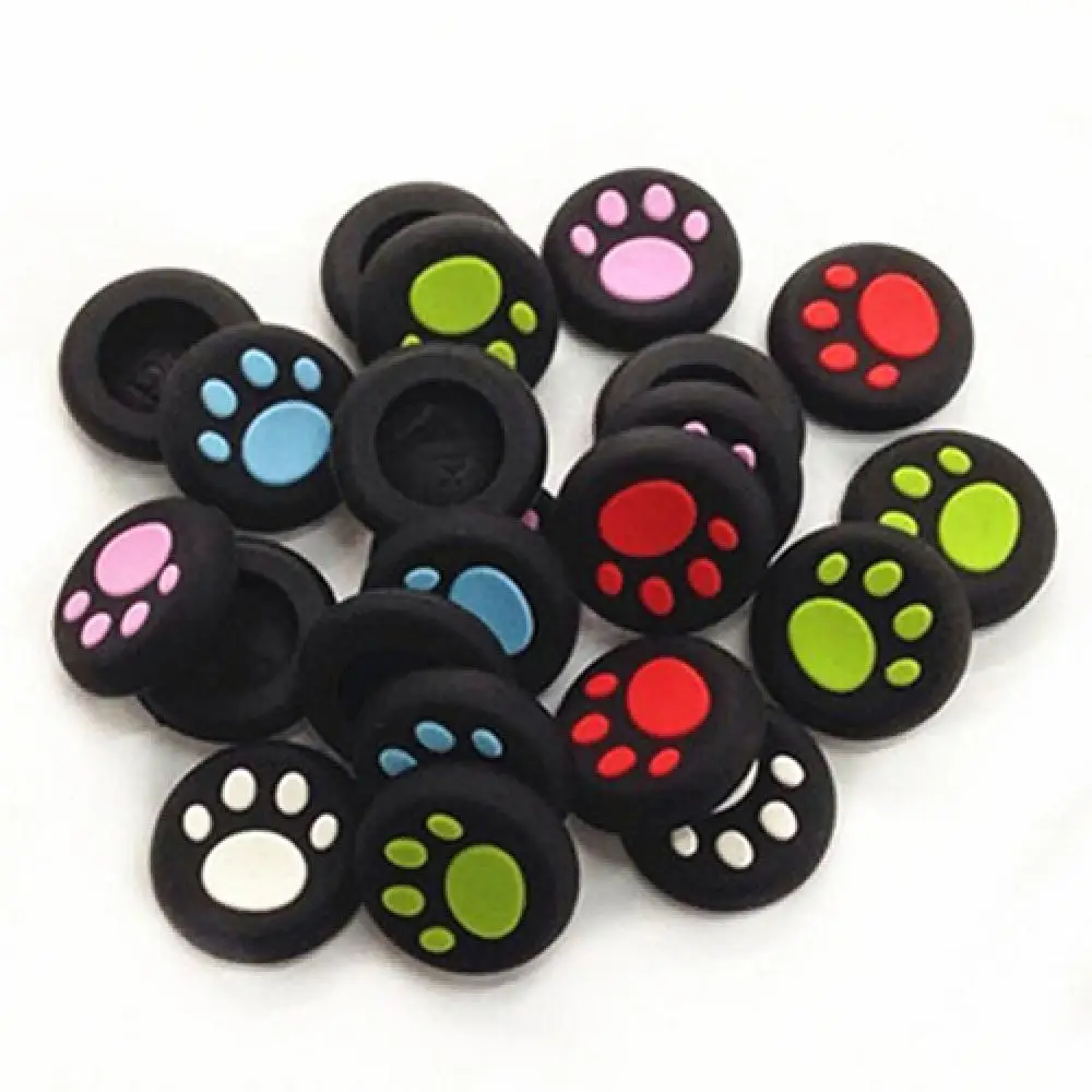 2pcs การ์ตูน Cat PAW ซิลิโคนนุ่ม Thumb Stick Grip CAP จอยสติ๊กคอนโซลเกม Thumbstick กรณี Analog จอยสติ๊กฝาครอบ