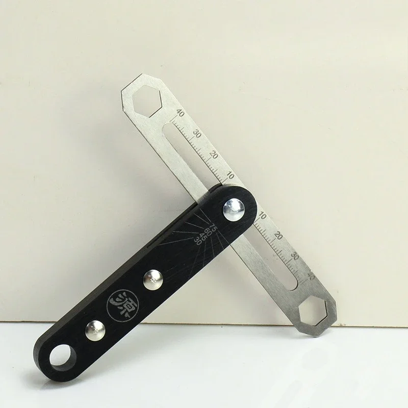 Scale Length T Shape Angle Ruler Square Ruler Woodworking Multi Angle Adjustable Gauge Measuring Tool Adjustable Locking Nut