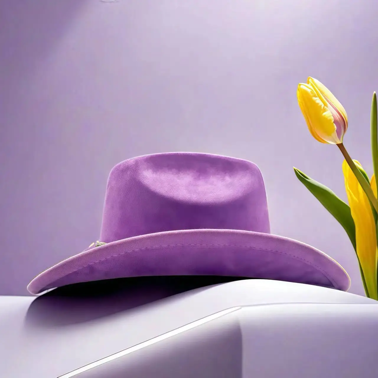 HongLuan Violet Disco Kostüm Hut Erwachsene & Cowboyhüte Strass für Frau, Cowboy Cosplay Damen Accessoires & Cowgirl Cap