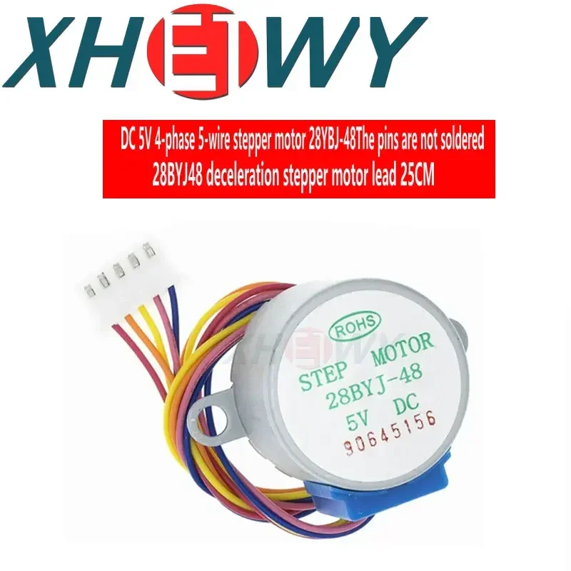 1PCS DC 5V 4 เฟส 5 สาย stepper มอเตอร์ 28YBJ-48 28BYJ48 deceleration stepper มอเตอร์ตะกั่ว 25 ซม.