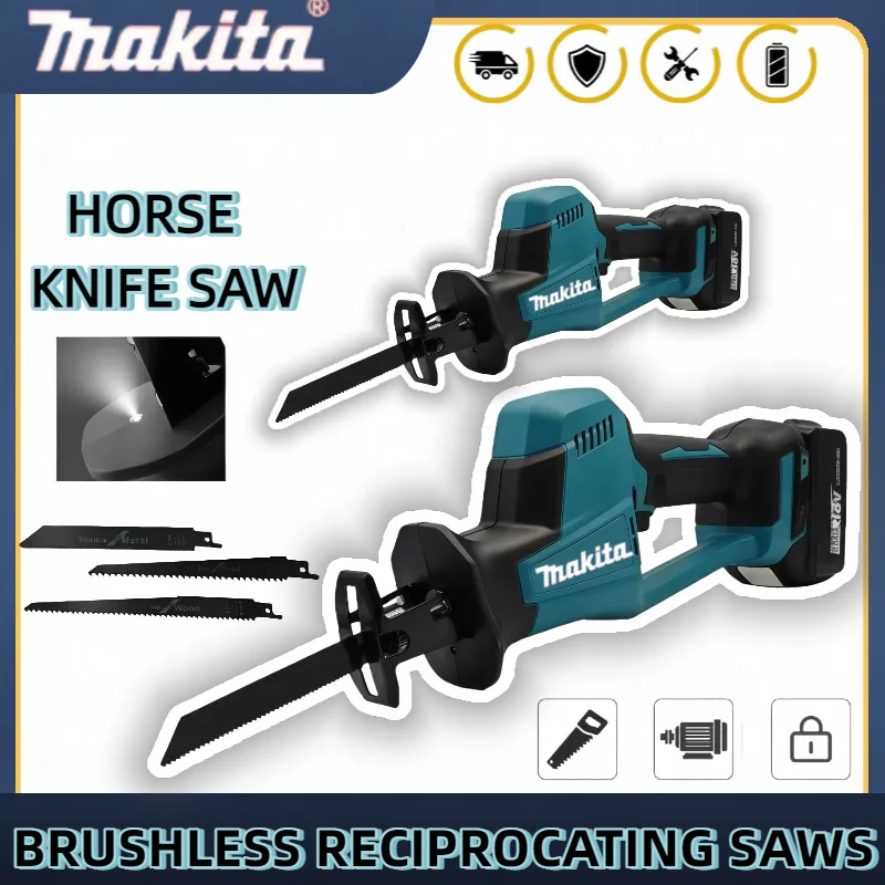 

Makita DJR189 Brushless Rechargeable Wood Metal Cutting Saw Electric Reciprocating Saw Portable Power Tools
