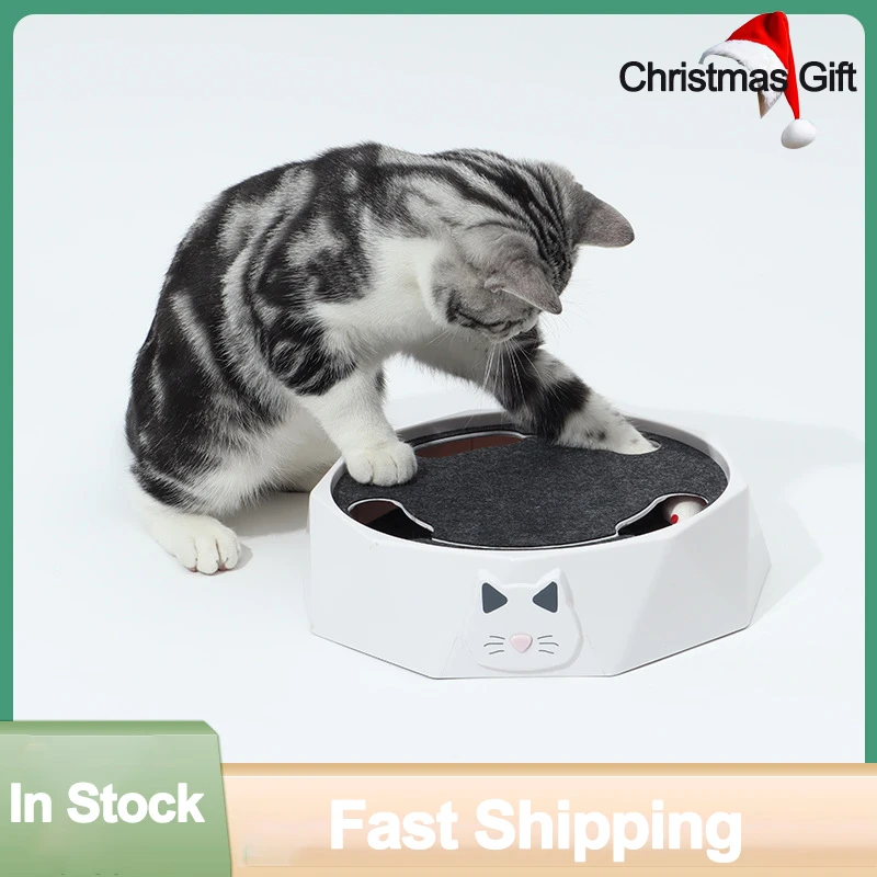 

Pet Electric Cat Toy Plastic Mouse Automatic Turntable Second Gear Adjustable Interactive Toy Self-hey Funny Cat Toy Free Hands