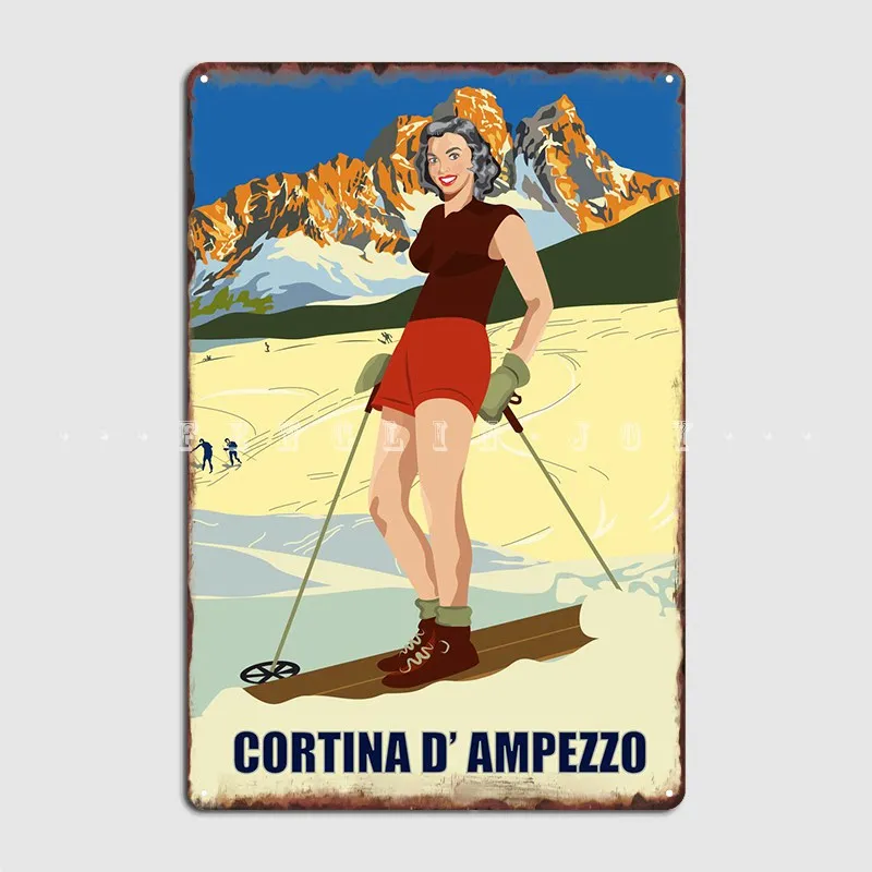 Cortina D Ampezzo Metal Sign Cinema Custom Club Wall Plaque Tin Sign Posters