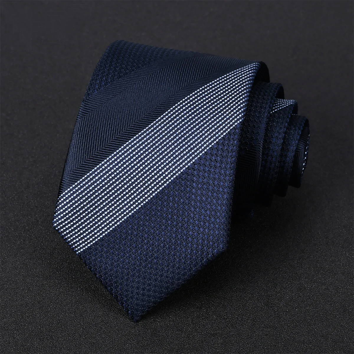 2024 High-quality Luxury 8 CM Stripe 100% Silk Tie for Men Brand Designer Business Suit Dresses Necktie Male Wedding Party