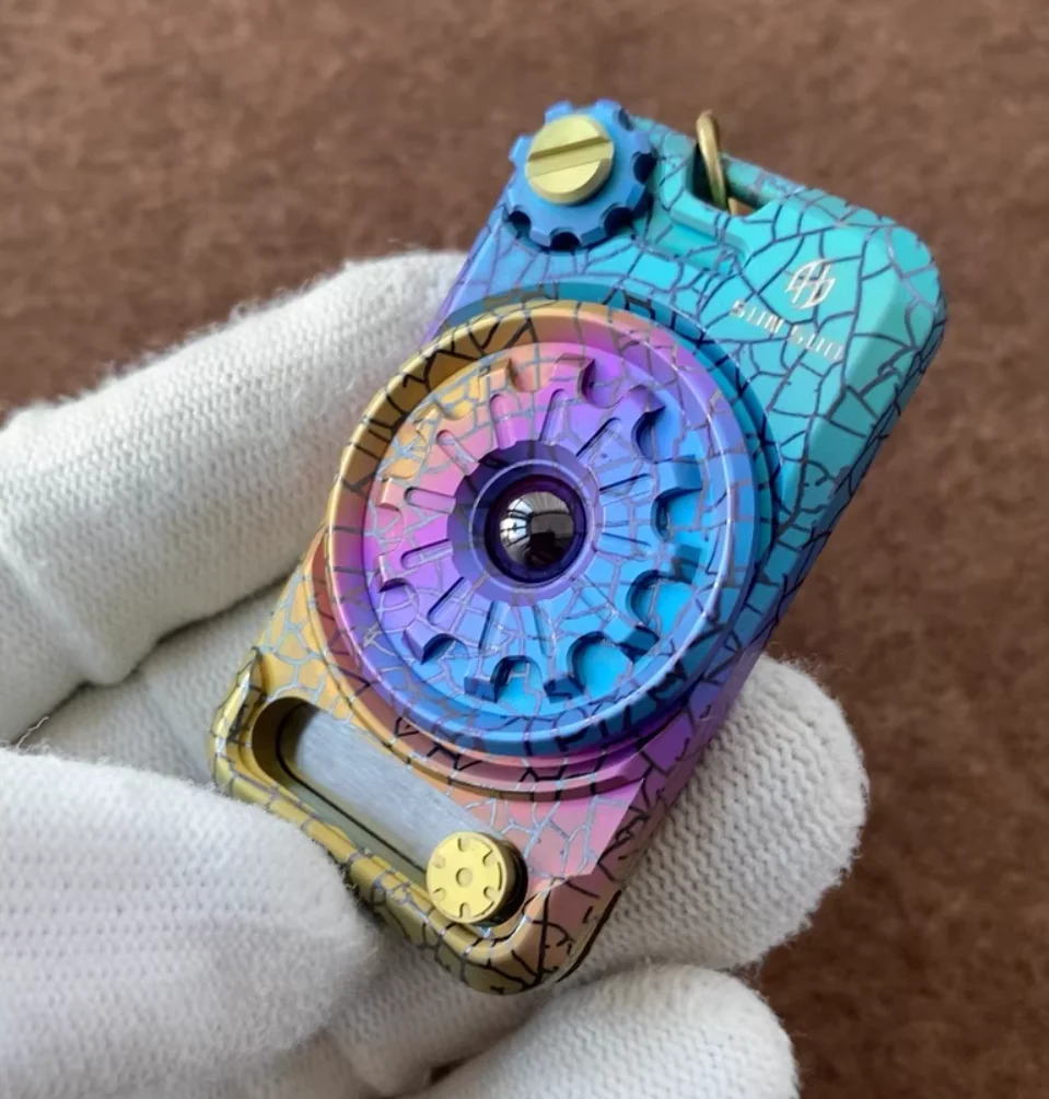 Used EDC Titanium wheel Fingertip gyroscope Decompression toys
