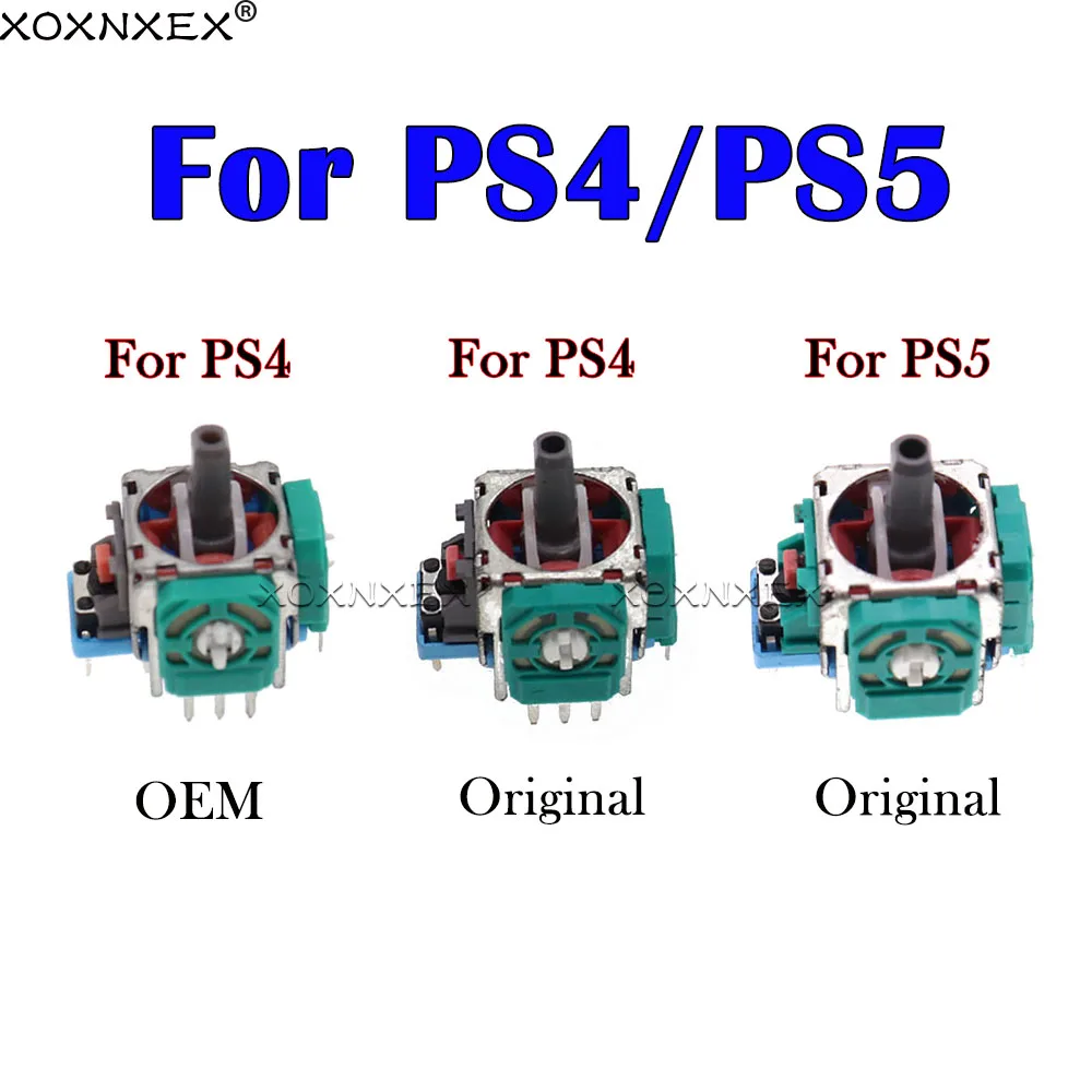 XOXNXEX 2PCS Original 3Pin 3D Rocker 3D Analog Joystick Sensor Module for PS5 PS4 Controller Repair Parts