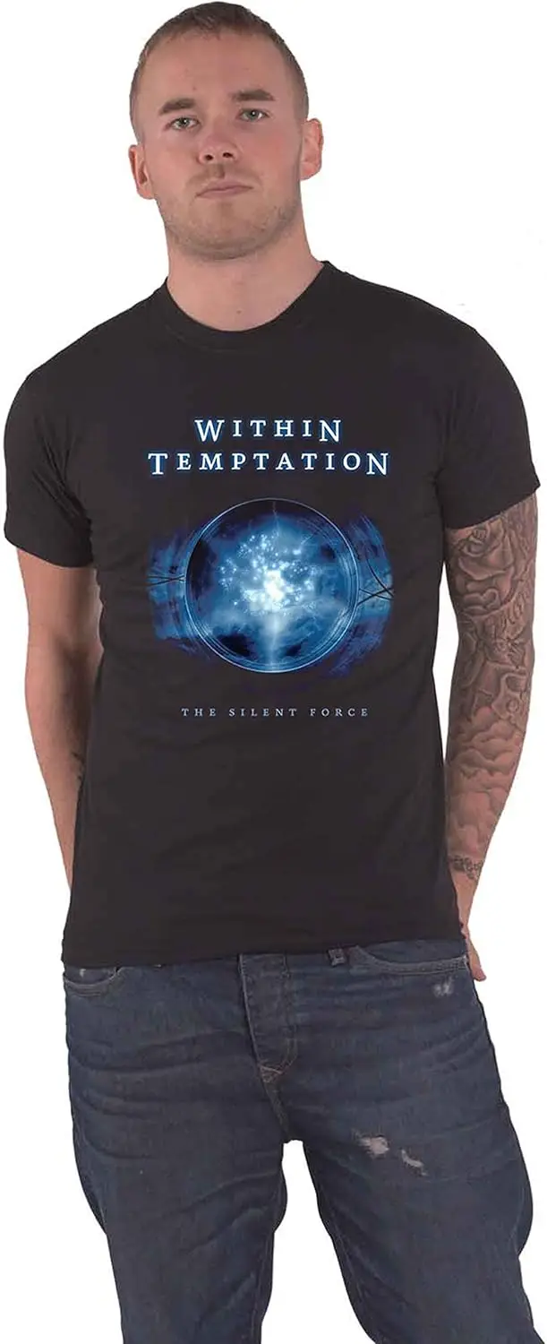 Within Temptation T Shirt Silent Force Tracks Band Logo Official Mens Black