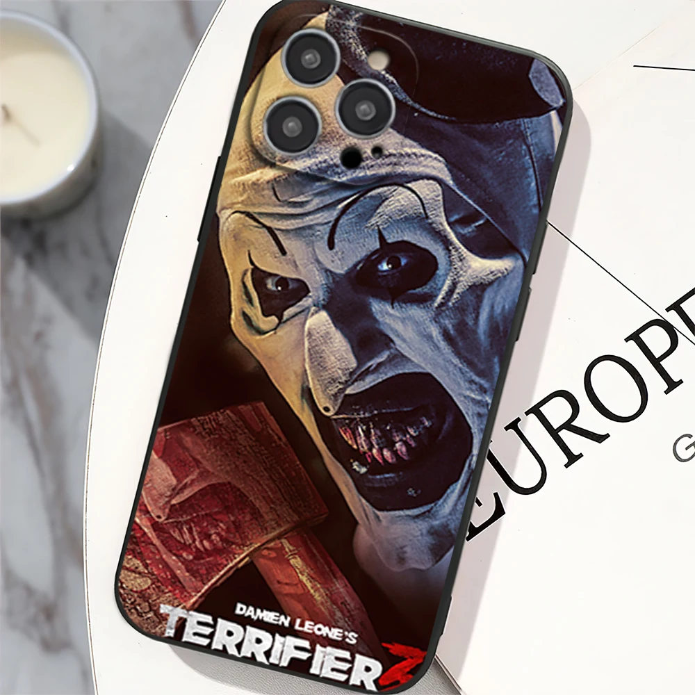 Movie Terrifier Phone Case For Samsung A03 A04 A05 S A13 A34 A53 4G 5G S22 S23 ULTRA Black Soft Silicone Cover