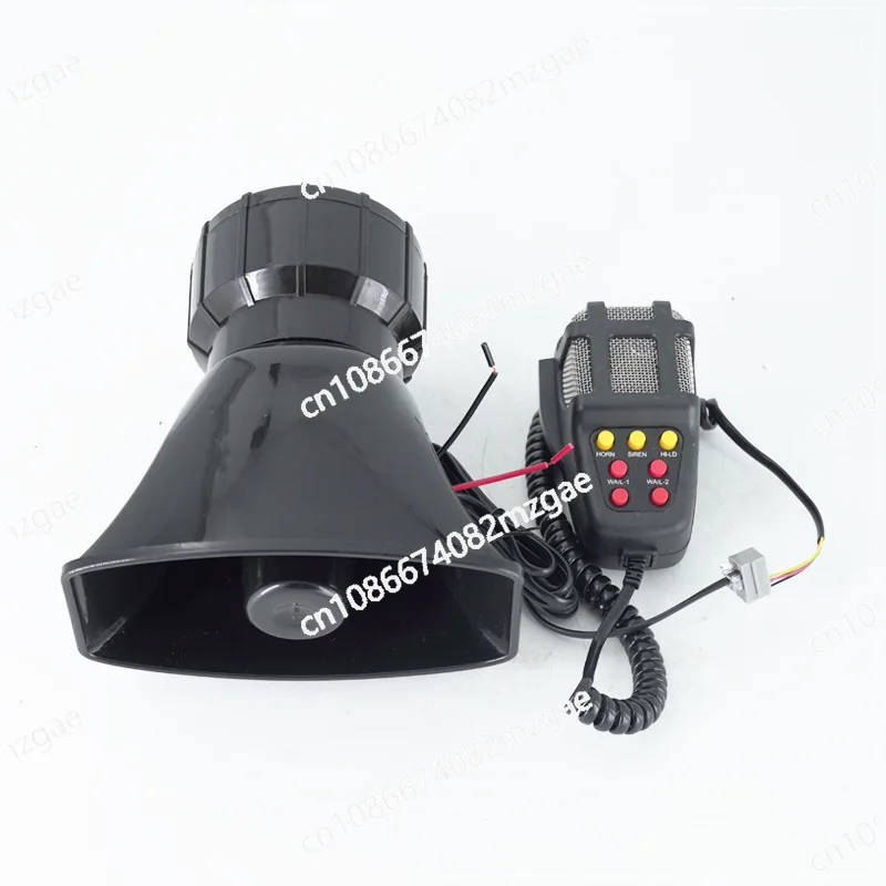 

Car horn 12V 100W seven-tone alarm shout square mouth horn motorcycle horn car modified multi-tone loudspeaker