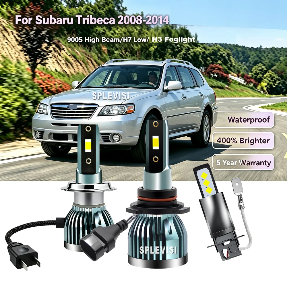 9005 H7 H3 LED Headlight Fog Light Perfect for dark night, rainy, foggy, and snowy For Subaru Tribeca 2008 2009 2010 2011-2014