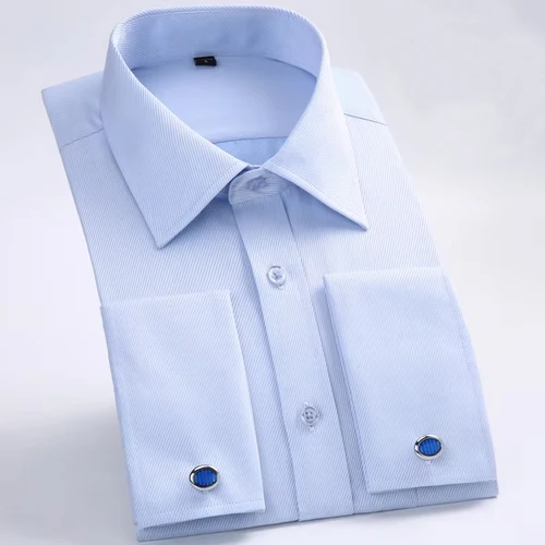 Camisa de primavera M ~ 6XL para hombre, camisa de manga larga ajustada con cuello fino, Color de contraste, cuello diferente, camisa informal de negocios con cuello de puño
