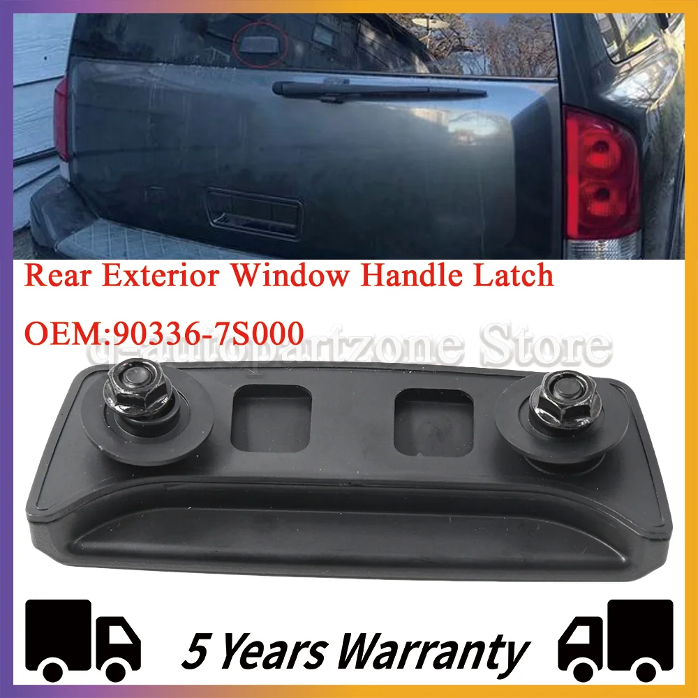 Nova trava traseira da alça de vidro da janela exterior da porta traseira para Nissan Armada Pathfinder 90336-7S000 903367 S000