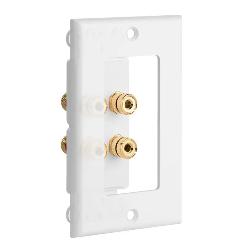 RISE-2 Pcs ลำโพงผนังแผ่นโฮมเธียเตอร์ Wall Plate Audio แผง8โพสต์สำหรับลำโพง4 & 4โพสต์สำหรับ2ลำโพง