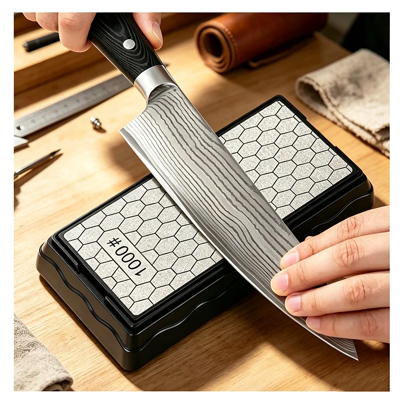 DMD Diamond Whetstone Sharpening Stone 400 600 1000 1200 Grit Kitchen Chef Knife Scissors Sharpening System