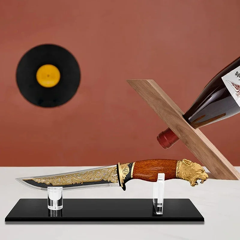 Acrylic Display Stand Knives Holder Cutter Desk Display Rack No Folding Knives Collection Counter Top Cutlery Storage Knife Hunt view 3