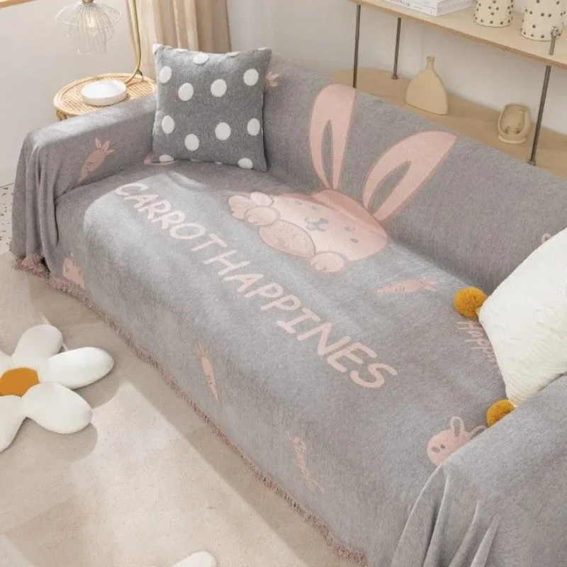 1PC Double-sided Sofa Towel New Chenier Modern Simple Fabric All-inclusive Sofa Cover Anti-cat Scratch Sofa Blanket