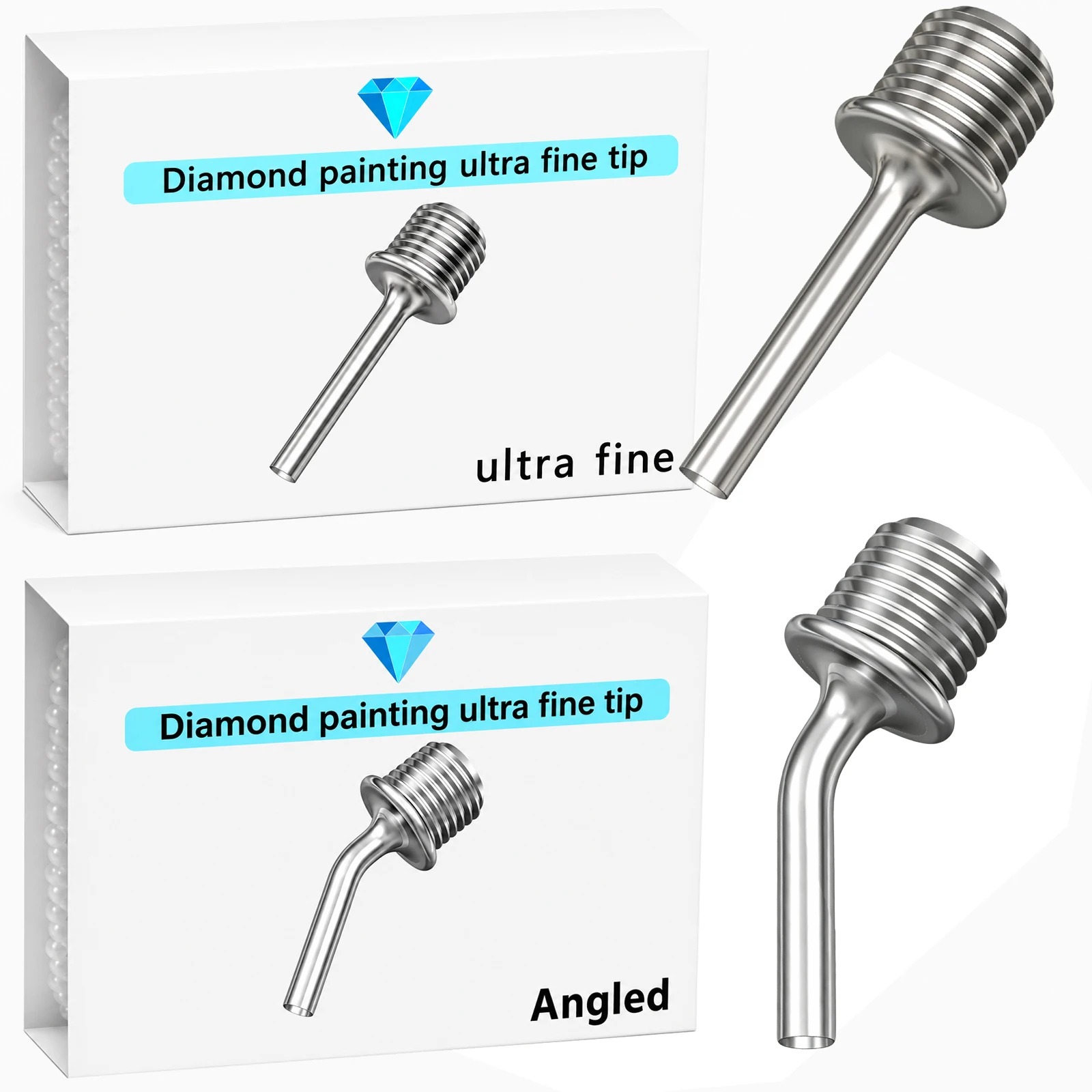 Neues Design: Ultrafeine Edelstahl-Diamantmalerei-Stiftspitzen, Werkzeugzubehör für Diamantmalerei-Punktbohrstifte – Detail 1