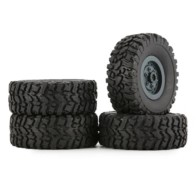 【Flash Sale】 12-teiliger Gummi-Felgenreifen für RC 1/16 Climbing Crawler Car WPL B-1/B-24/C-14/C-24/B-16 LKW-Modell-Ersatzteil, tief