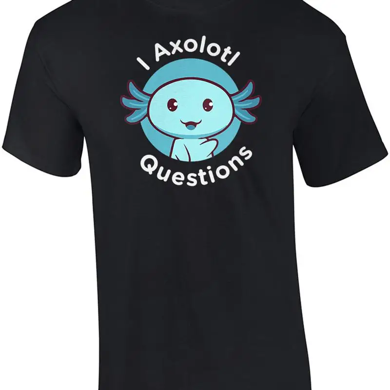 

Забавная милая футболка с изображением калампы I Axolotl Questions