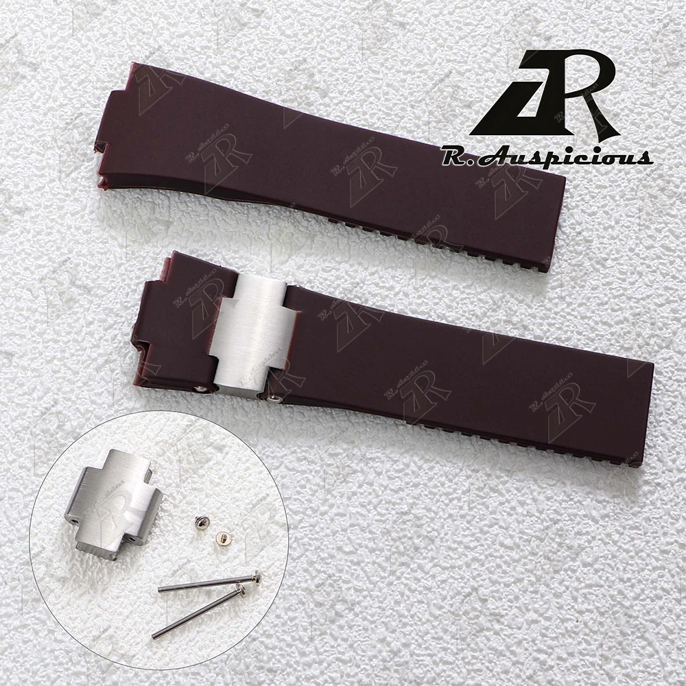 Piezas de correa de reloj de silicona, accesorio de correa de reloj de goma, partículas de acero inoxidable para observación de Athens, ulyse Nardin