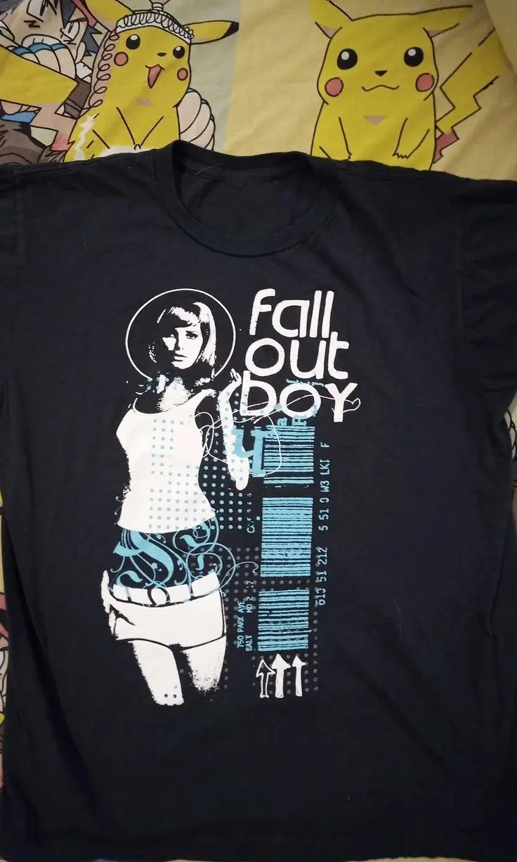 Rock Punk T Shirts Retro Band Fall Out Boy Banana Rib Cage Tops Vintage Casual Loose Streetwear Print T-shirt Fans Gift Unisex - view 3