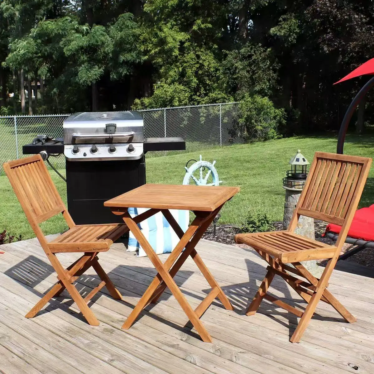 Hot Selling High Quality Resort Waterproof Courtyard Balcony Dinner Park Patio Wood Outdoor Garden Dining Chair