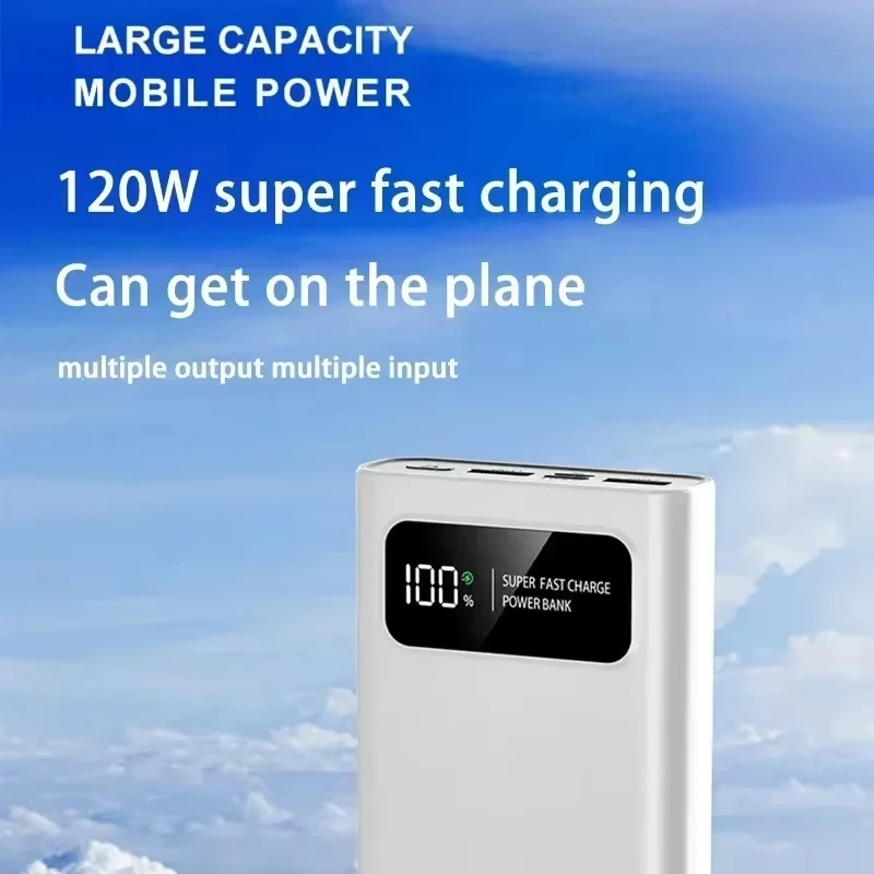 20000mAh Ultralarge Capacity 20000mAh Ultralarge Capacity120W Fast Charging Power Bank  Portable Digital Display