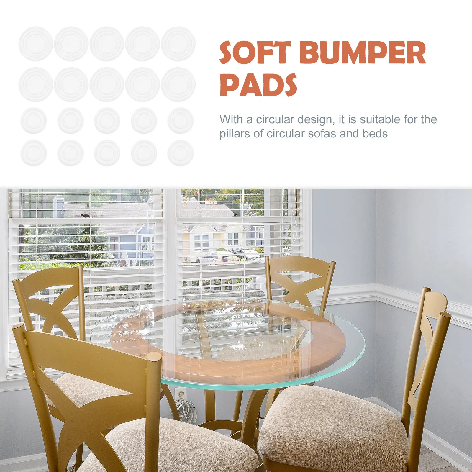 50Pcs Round Silicone Bumper Pads Transparent Anti-Slip Furniture Cushions for Glass Table Top Protection Soft Wear-Resistant