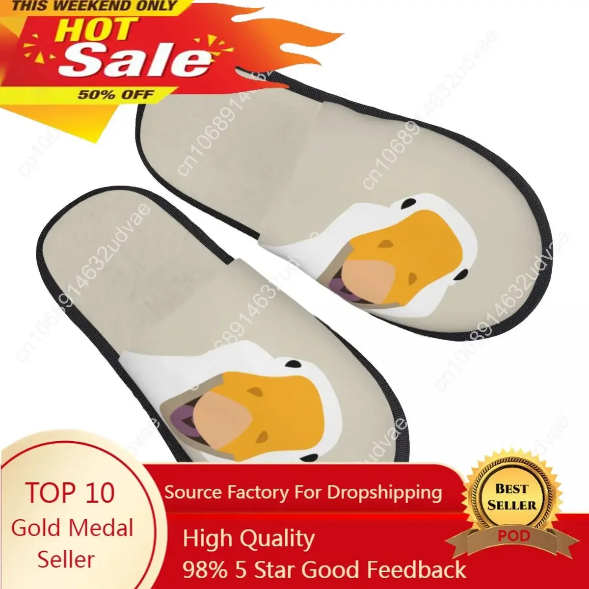 

Plush Indoor Slippers Funny Goose Face Warm Soft Shoes Home Footwear Autumn Winter