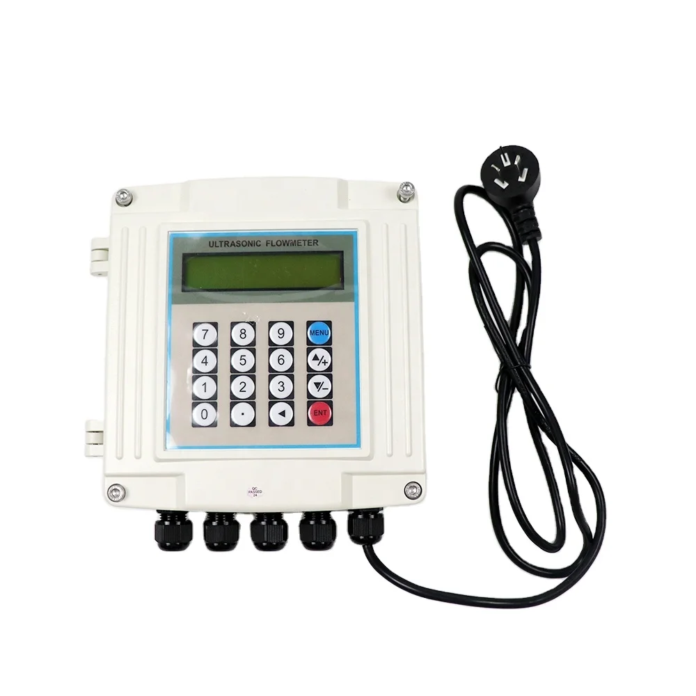 Factory Price RS485 Pipe Flowmeter Tuya Liquid Water Oil Pipeline Clamp on Remote Wall-mounted Ultrasonic Flow Meter Flowmeter