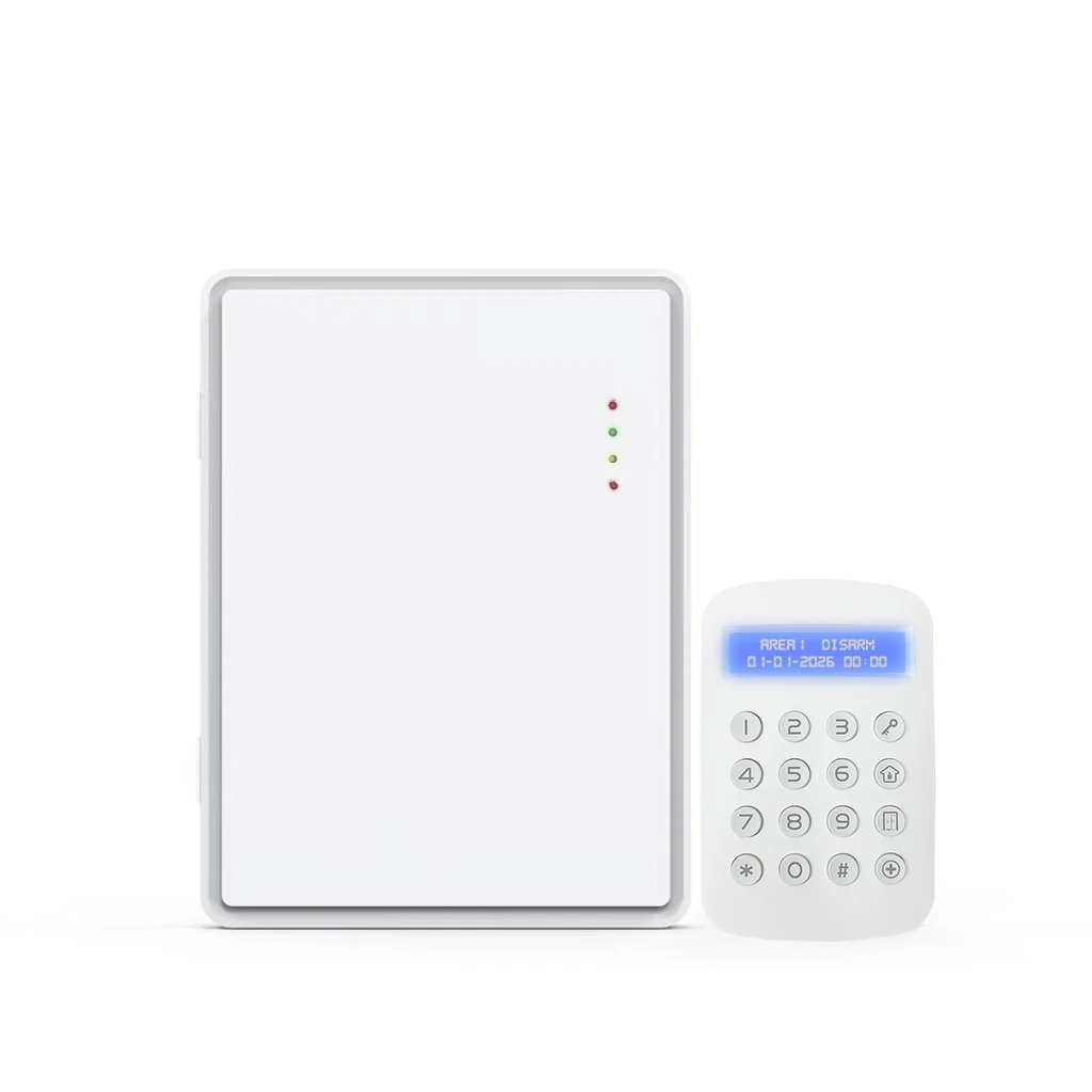 4G WiFi Wireless Fire Alarm Control Panel ABS IP Network Security System, Equipped with Smoke Detector