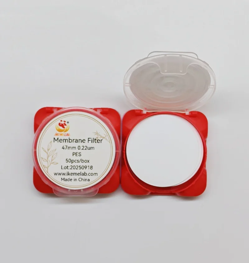 IKEME 50 Pieces PES Micropore Membrane Filter 47mm 0.22um Laboratory Microporous Membrane