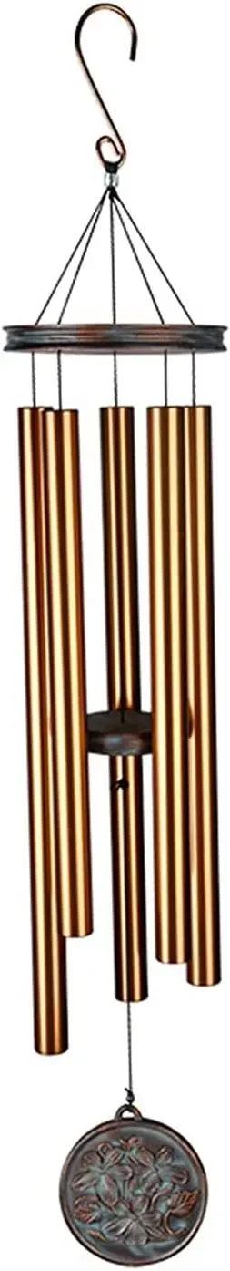 Musical Windchime Flower of Life Metal Thickened 5 Aluminum Tube Wind Chimes Ornaments Home Furnishing Store Outdoor Decoration