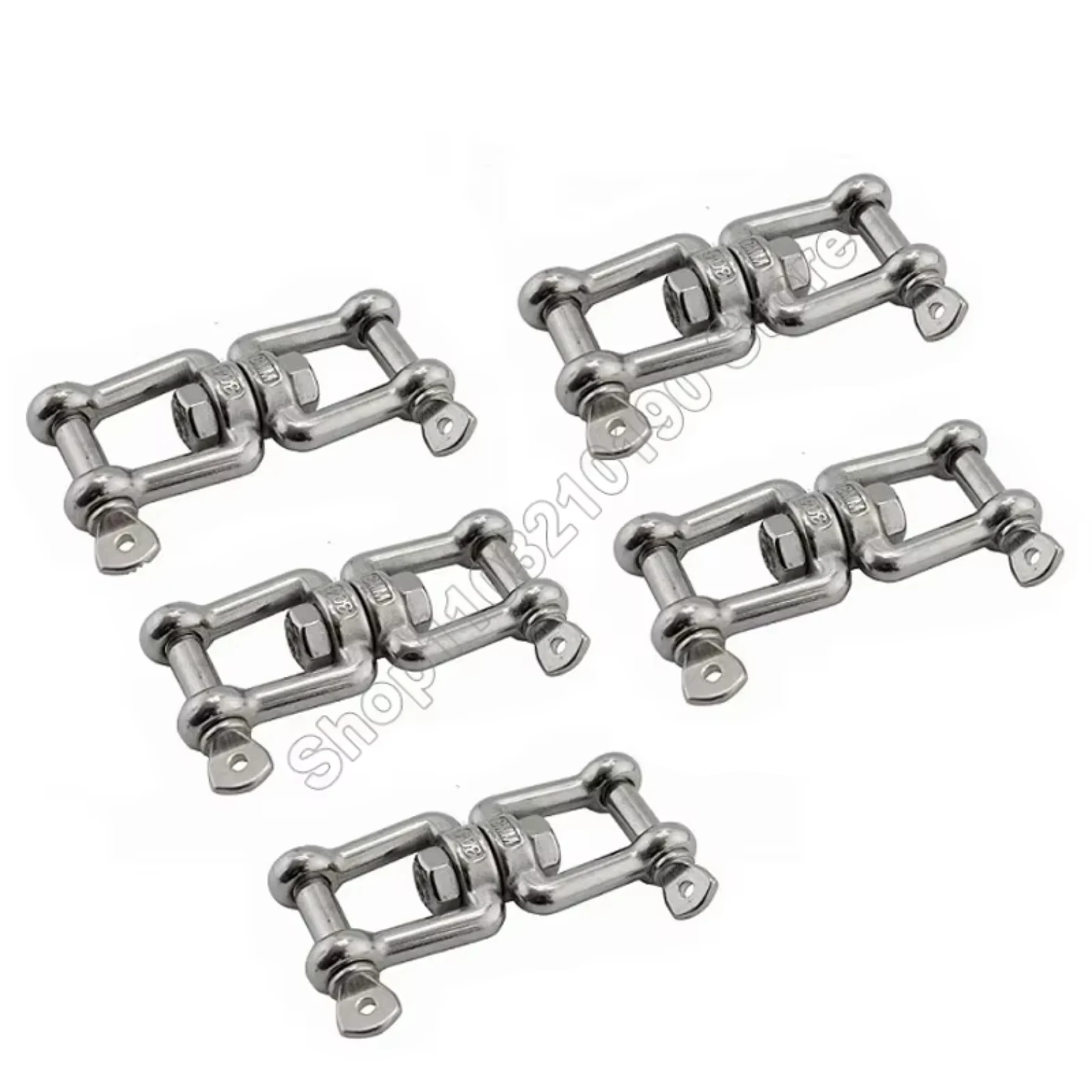 304 Stainless Steel Jaw And Jaw Anchor Chain Swivel Connecter Double Jaw Polished M4 M5 M6-M20 For Marine Boat Accessories ﻿