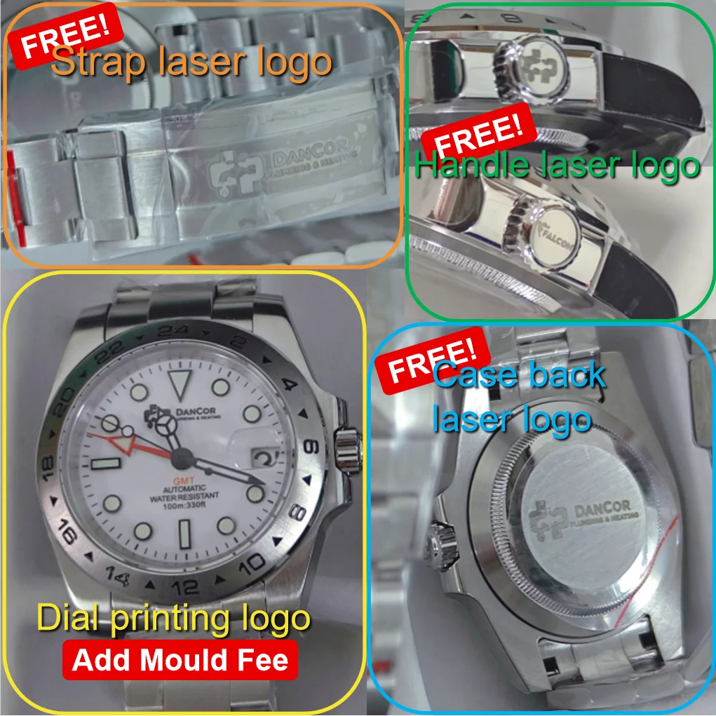 Corgeut Custom NH34 GMT Luxur Mens นาฬิกาอัตโนมัติสแตนเลสกันน้ํา 100m Sapphire Reloj Man สําหรับนาฬิกา