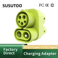 Ccs1/Type1-ccs2/Type2 Adapter EV Charger DC 1000V 250A and EV Charger Connector Type 1 to Type 2 Adapter SAE j1772 to IEC62196