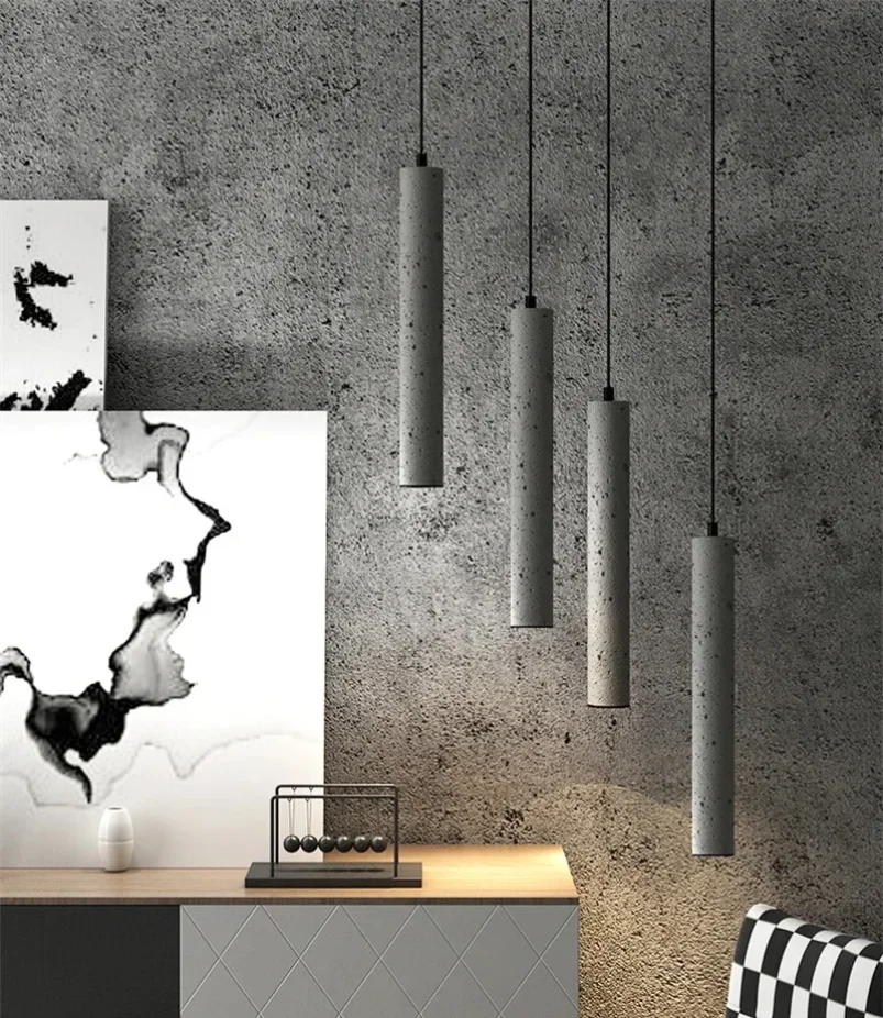 Industrial Concrete pendant light Simple small Terrazzo light  Creative Bedroom Living room Dinning room Decor bedside lamp