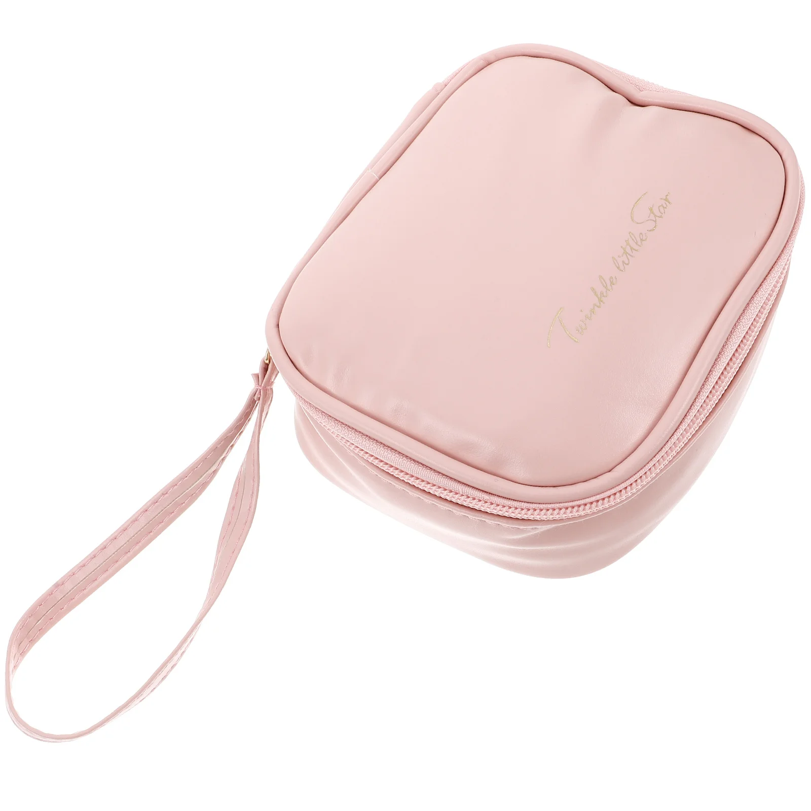 

Sanitary Napkin Storage Bag Large Capacity Pu Material Zipper Closure For Women Travel Outdoor Use Diaper Pouch Pink