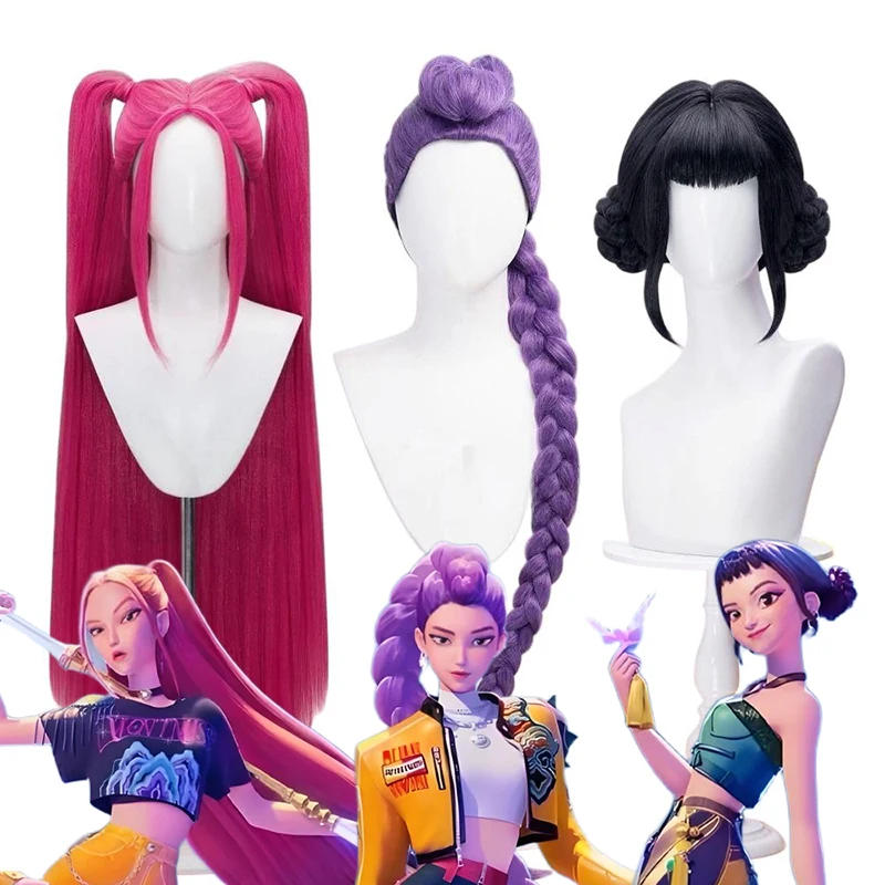 

Movie Hunters Rumi Mira Zoey Cosplay Wig Women Long Hair Heat Resistant Synthetic Wigs Halloween Prop