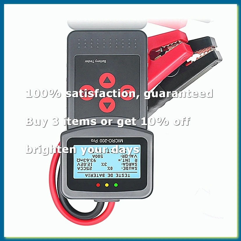Micro-200 Pro Car Motorcycle Battery Tester 12/24V Multi-Language Digital Battery System Analyzer for Mainland Version