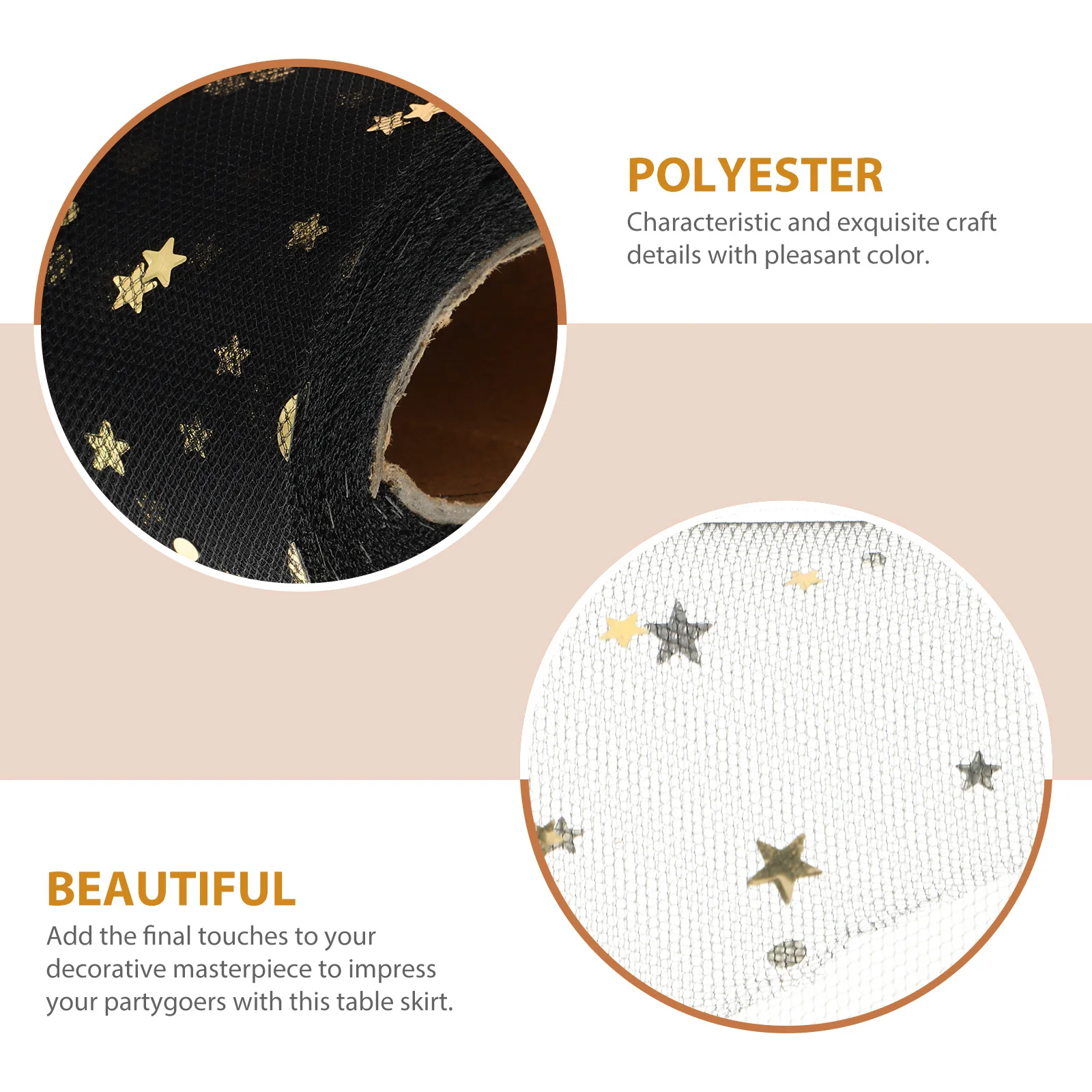 

2280X15Cm Sequins Table Gauze Design Lightweight Wedding Party Skirt Cover For Banquet Decoration Black Fabric Table Skirt For