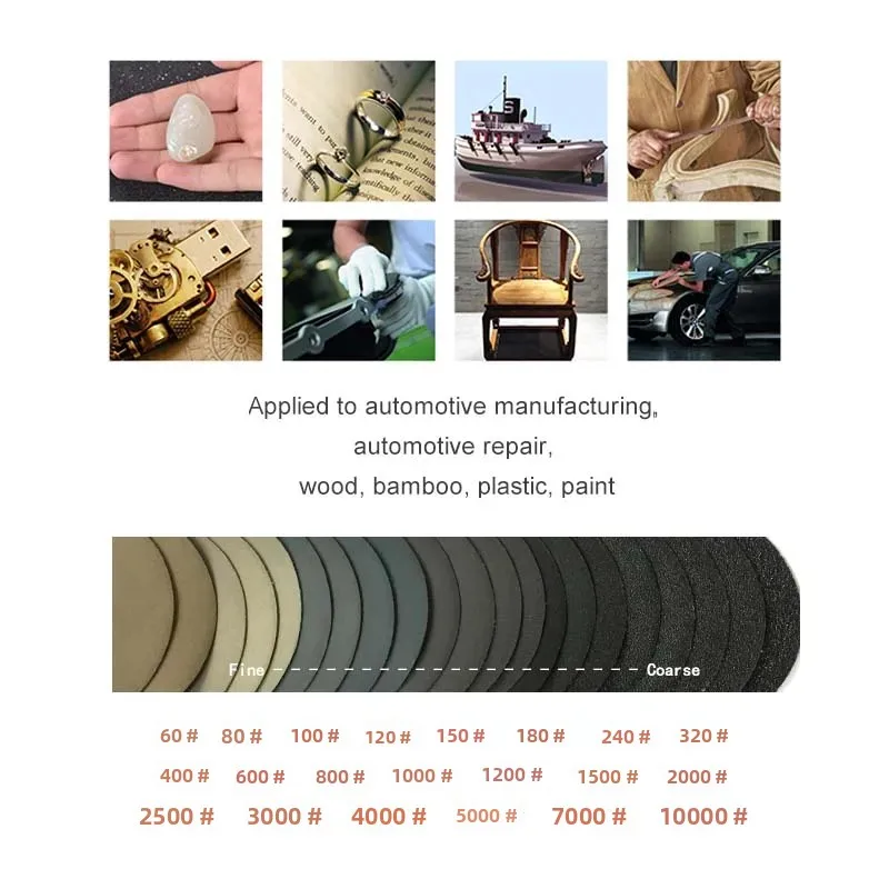62pcs 2 Inch 50mm Waterproof Sandpaper Sanding Disc Hook Loop Sanding Pad 3mm Shank Soft Interface Pad for Grinding Wood Metal