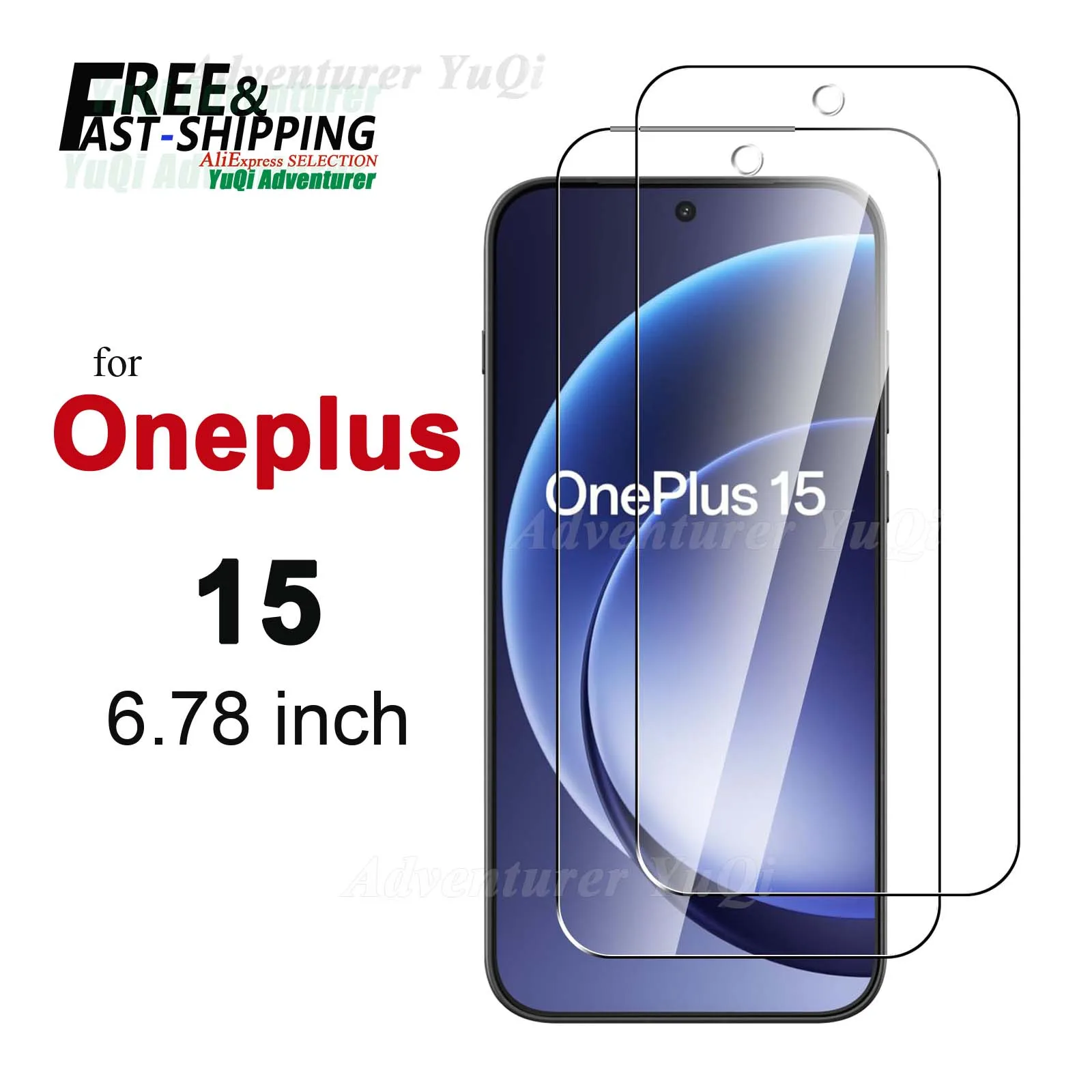 Screen Protector For Oneplus 15 6.78 inch Tempered Glass HD 9H Transparent Clear Anti Scratch Case Friendly