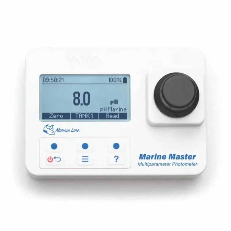 a forHI97105 Marine Photometer - Waterproof Multiparameter Water Tester for Aquarium Seawater pH Nitrate Calcium Alkalinity
