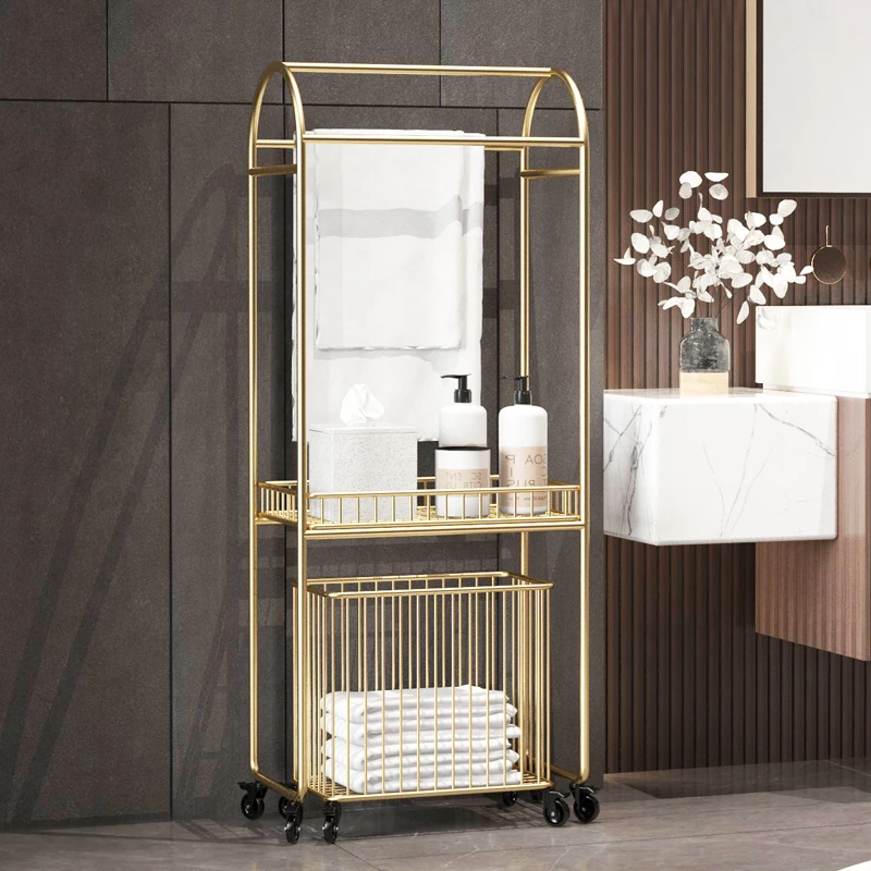 

Toilet rack, towel rack, integrated bathtub, towel rack next to the sink, bathroom floor removable storage rack